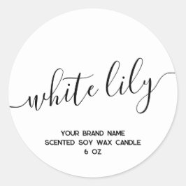 Enkel, modern, vit, minimal ljusmärkning runt klistermärke