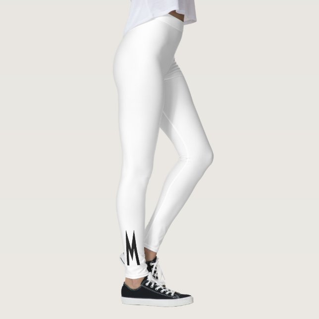 Enkel modern Vit Snö Leggings (Höger)