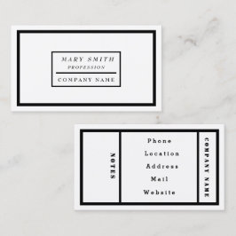 Enkel modern Vit Snö Visitkort