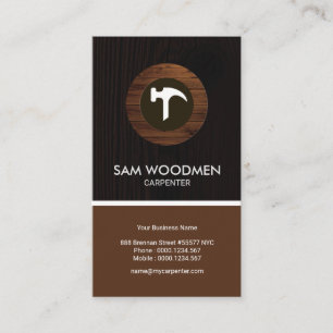 Enkel modern Wood kornpanelsnickare Visitkort