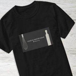 Enkel Modernt Konditor Bagare Bakariverksamhet T Shirt