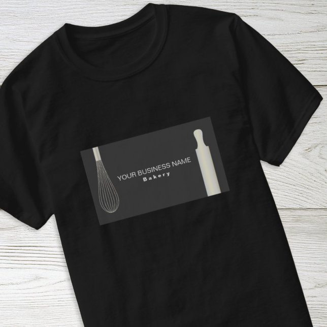 Enkel Modernt Konditor Bagare Bakariverksamhet T Shirt (Skapare uppladdad)