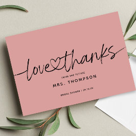 Enkel modernt manus Bröllopsfest och tack Kort