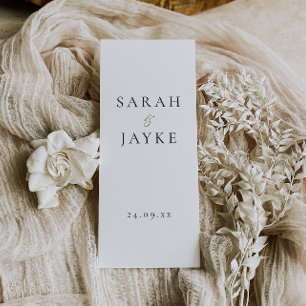 Enkel, modernt, minimalt Bröllop-minnesprogram