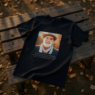 Enkel Modernt Minnesmärke Anpassad Foto T Shirt