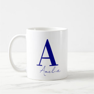 Enkel Modernt Monogramnamn Kaffemugg