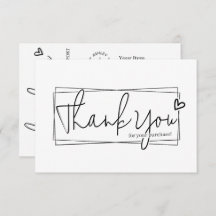 Enkel Modernt Skript QR-kod, Tack