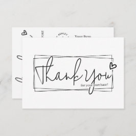 Enkel Modernt Skript QR-kod, Tack Tilläggskort