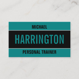 Enkel, modig, modern och svart personlig tränare visitkort