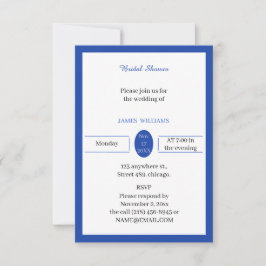 Enkel Möhippa för blå Anpassningsbar Inbjudningar