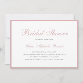 Enkel Möhippa för Dusty Ro Rosa Elegant Inbjudningar