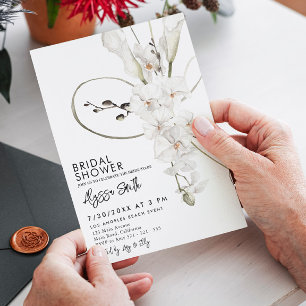 Enkel Möhippa för minimal Orchid-Elegant Inbjudningar