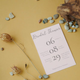 Enkel Möhippa för minimalistisk beguefeber i monog Inbjudningar