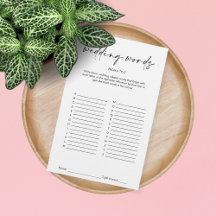 Enkel Möhippa för modern Bröllop Ord