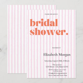 Enkel Möhippa för Retro Rosa Rand Inbjudningar