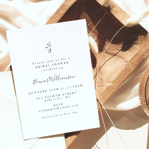 Enkel Möhippa för svartvit skript Inbjudningar