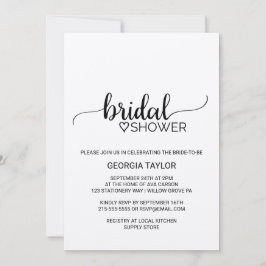 Enkel Möhippa i Kraft Calligraphy Inbjudningar