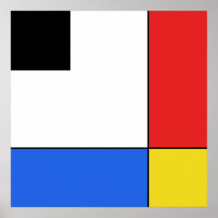 Enkel mondrisk neoplasticism poster