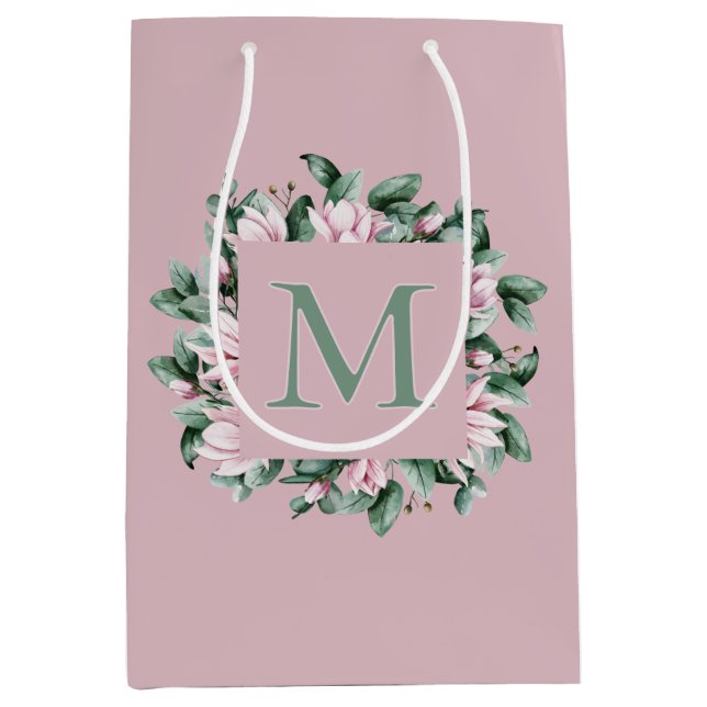 Enkel monogram bokstav fyrkantig blomster ram (Framsidan)