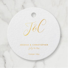 Enkel monogram Elegant Gold Foil-minimalistisk chi