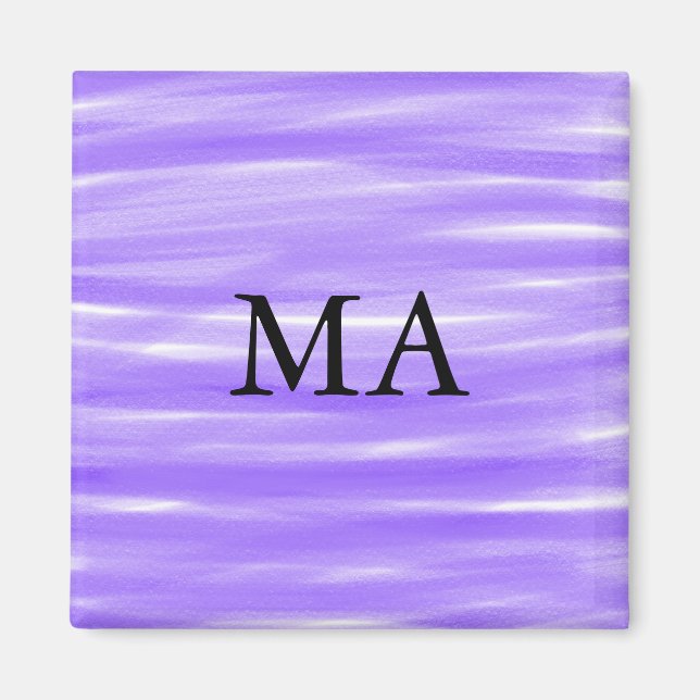 Enkel monogram lägg till din namn bokstav man mini magnet (Framsidan)