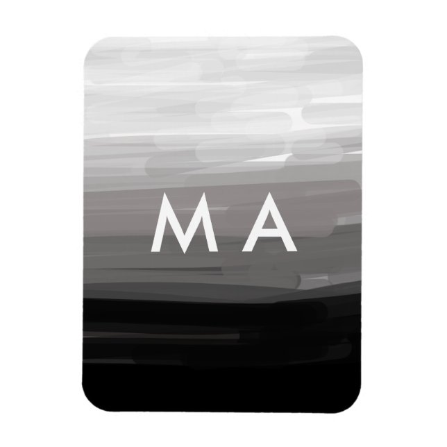 Enkel monogram lägg till din namn bokstav man mini magnet (Vertikal)