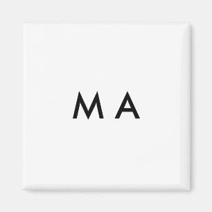 Enkel monogram lägg till din namn bokstav man mini magnet