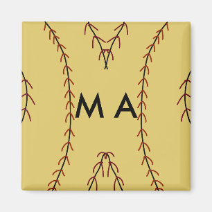 Enkel monogram lägg till din namn bokstav man mini magnet