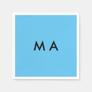 Enkel monogram lägg till din namn bokstav man mini pappersservett