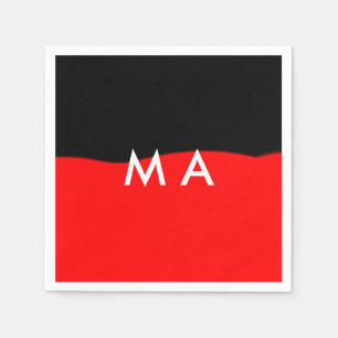 Enkel monogram lägg till din namn bokstav man mini pappersservett