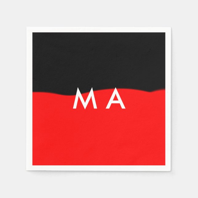 Enkel monogram lägg till din namn bokstav man mini pappersservett (Framsidan)