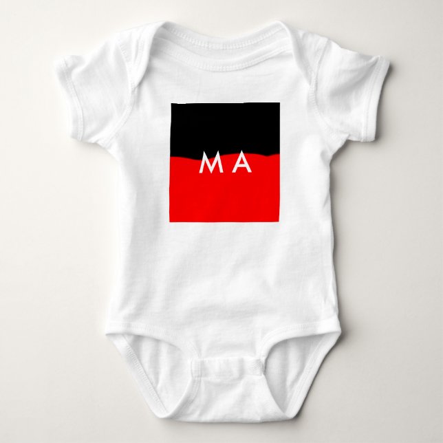 Enkel monogram lägg till din namn bokstav man mini t shirt (Framsida)