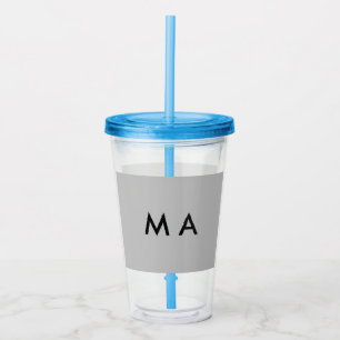 Enkel monogram lägg till din namn bokstav man mini take away mugg