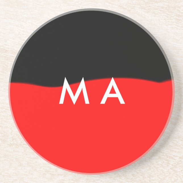 Enkel monogram lägg till din namn bokstav man mini underlägg (Framsidan)