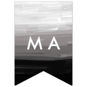 Enkel monogram lägg till din namn bokstav man mini vimplar