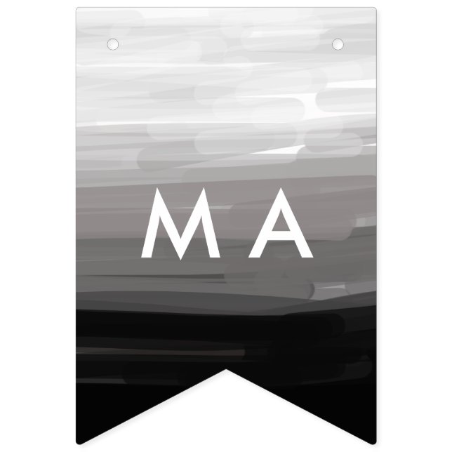Enkel monogram lägg till din namn bokstav man mini vimplar (Första flaggan)