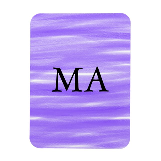 Enkel monogram lägg till ditt namn bokstav man min magnet (Vertikal)