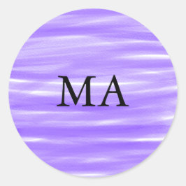 Enkel monogram lägg till ditt namn bokstav man min runt klistermärke