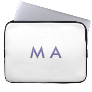 Enkel monogram lila grå lägg till ditt namn modern laptop fodral