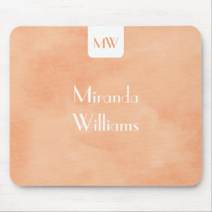 Enkel monogram med modern Orange i Namn Musmatta