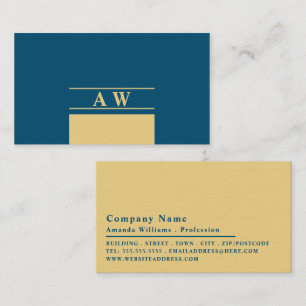 Enkel monogram, minimalistisk visitkort
