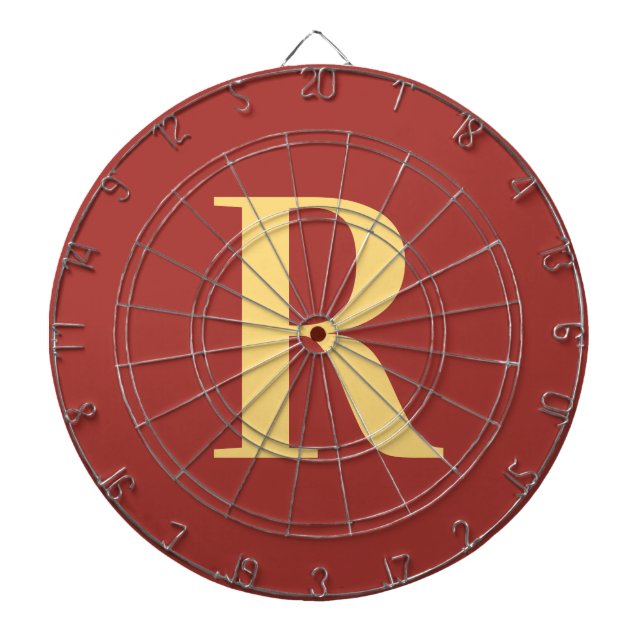 Enkel monogram Modern Darttavla (Framsidan)