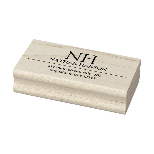 Enkel monogram Modern Stämpel (Stämpel)