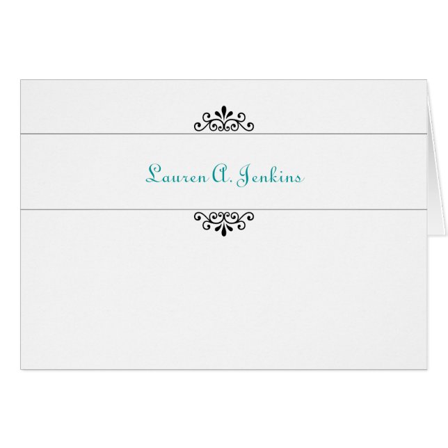 Enkel Monogram OBS Kort (Framsidan Horizontal)