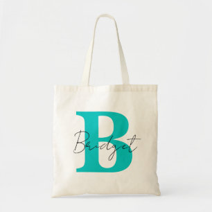 Enkel monogram och Namn Modern calligrafi Tygkasse