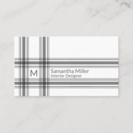 Enkel monogram Rand, modern, minimalistisk Visitkort