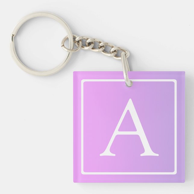 Enkel monogram | Subtil rosa/lila ombré (Framsidan)