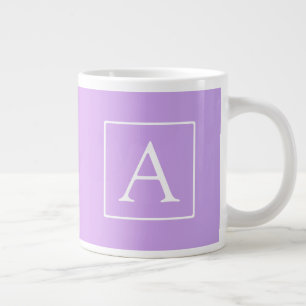 Enkel monogram Subtil rosa/lila ombré Jumbo Mugg