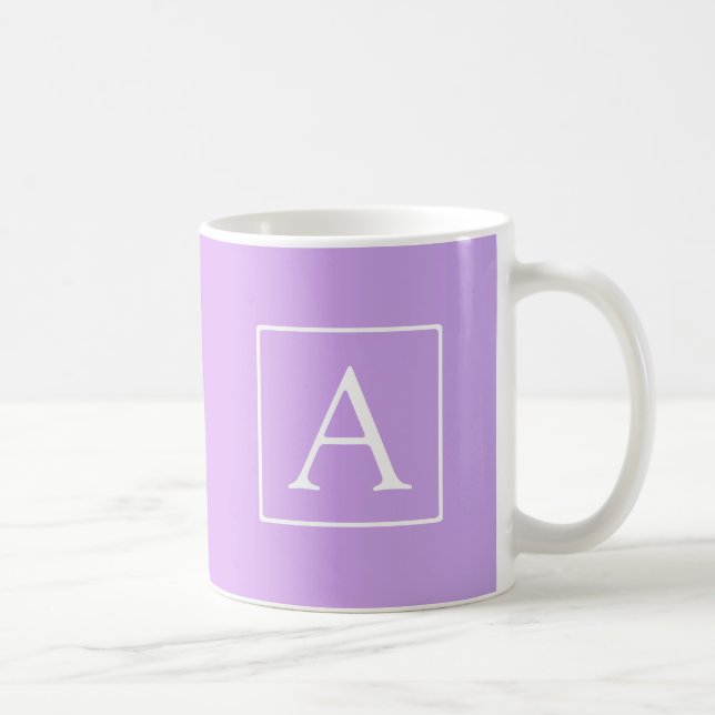 Enkel monogram | Subtil rosa/lila ombré Kaffemugg (Höger)