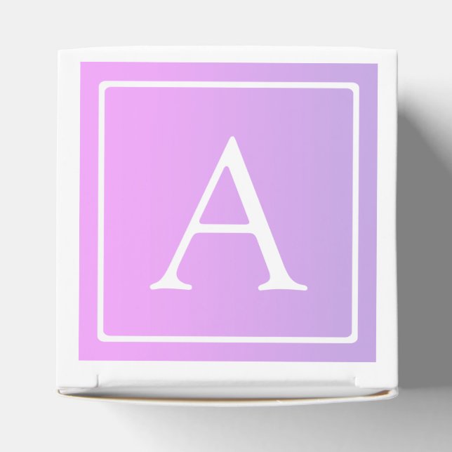 Enkel monogram | Subtil rosa/lila ombré Presentaskar (Överdel)